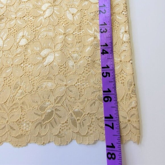 Cream Beige Lace Long Camisole Lace Tank Top Stretchy Camisole - Size L- NEW - Picture 10 of 12